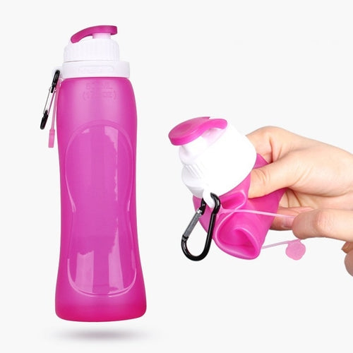 Collapsible Soft Water Bottle – Portable Leakproof Silicone Gym Bottle